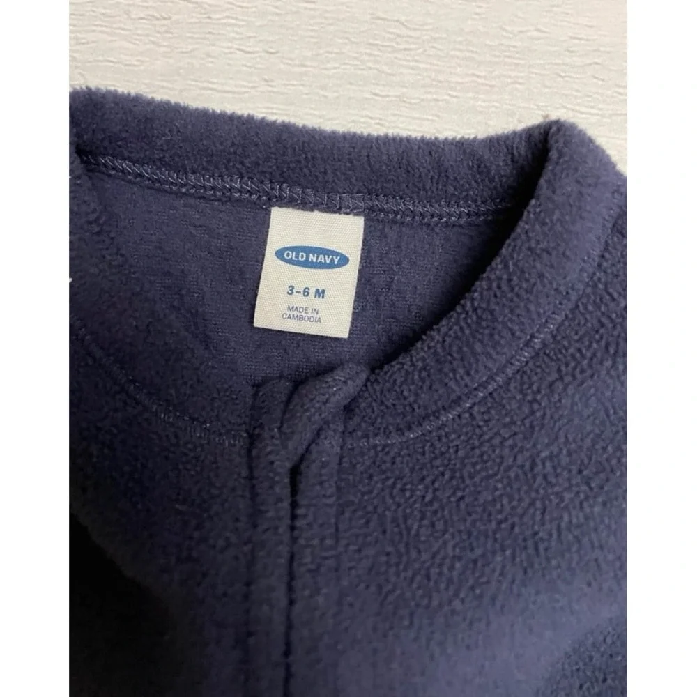 Old navy baby‎ fleece footed sleeper navy blue 3-6 months